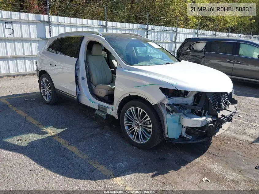 2017 Lincoln Mkx Reserve VIN 2LMPJ6LR0HBL50831 фото 2