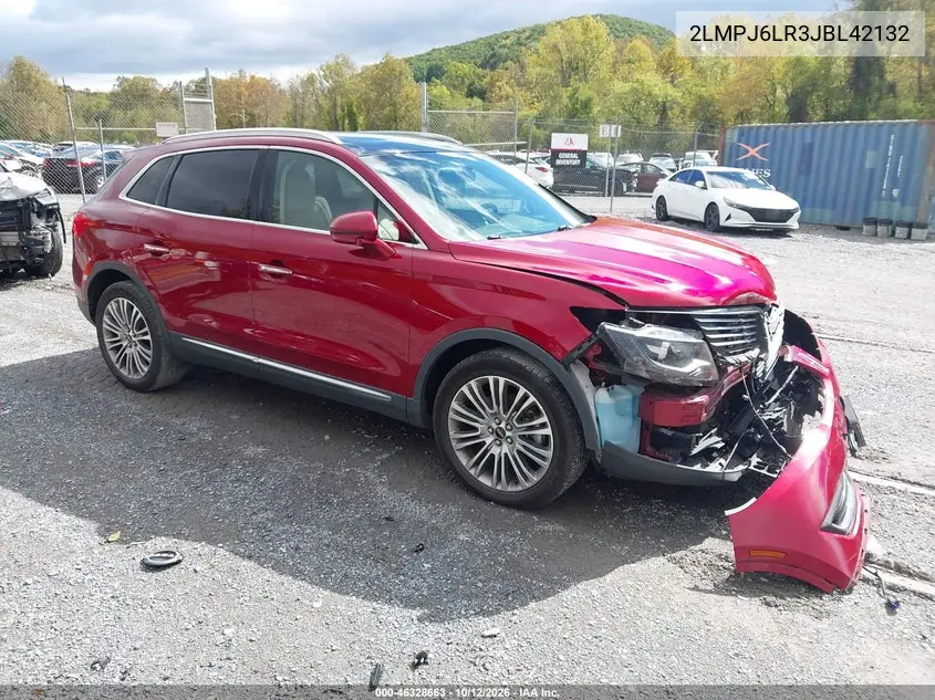 2018 Lincoln Mkx Reserve VIN 2LMPJ6LR3JBL42132 фото 2