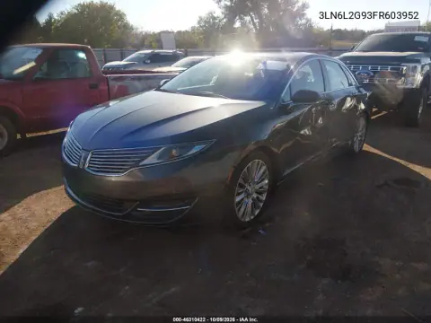 2015 Lincoln Mkz VIN 3LN6L2G93FR603952 фото 3