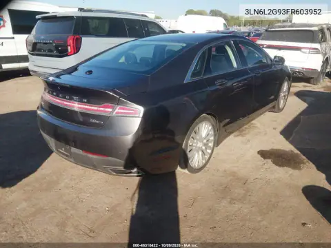 2015 Lincoln Mkz VIN 3LN6L2G93FR603952 фото 5