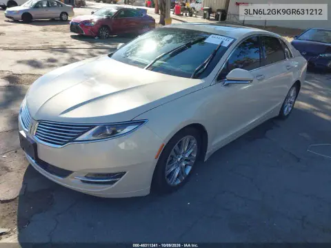 2016 Lincoln Mkz VIN 3LN6L2GK9GR631212 фото 2