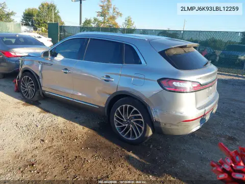 2020 Lincoln Nautilus Reserve VIN 2LMPJ6K93LBL12259 фото 3