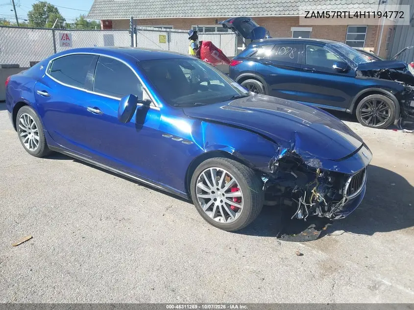 2017 Maserati Ghibli S Q4 VIN ZAM57RTL4H1194772 фото 2