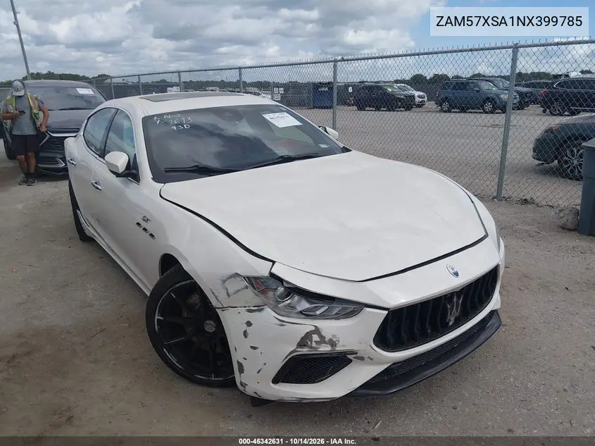 ZAM57XSA1NX399785 Maserati Ghibli 2022 — повреждение Не указано, фото до ремонта