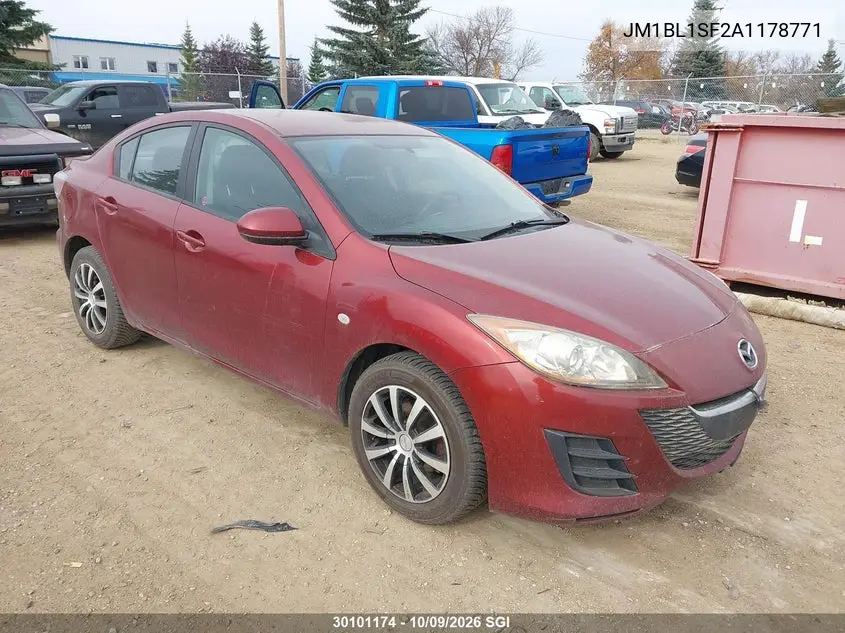 2010 Mazda 3 I VIN JM1BL1SF2A1178771 фото 2