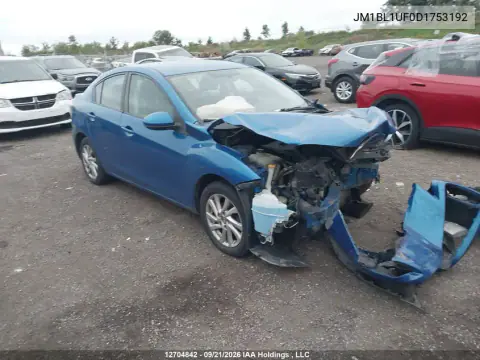 JM1BL1UF0D1753192 — 2013 Mazda 3, Передняя часть, фото до ремонта