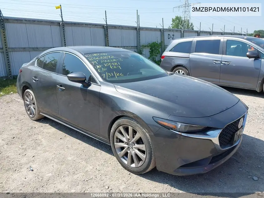 2019 Mazda Mazda3 Gt VIN 3MZBPADM6KM101421 фото 1