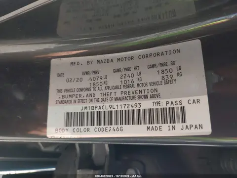 2020 Mazda Mazda3 Select Package VIN JM1BPACL9L1172493 фото 10