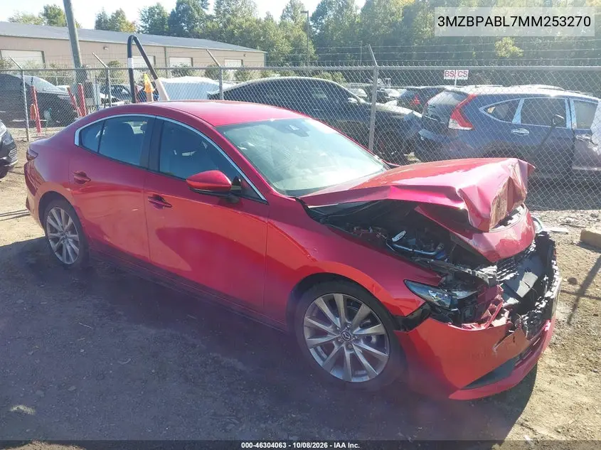2021 Mazda Mazda3 Select VIN 3MZBPABL7MM253270 фото 1