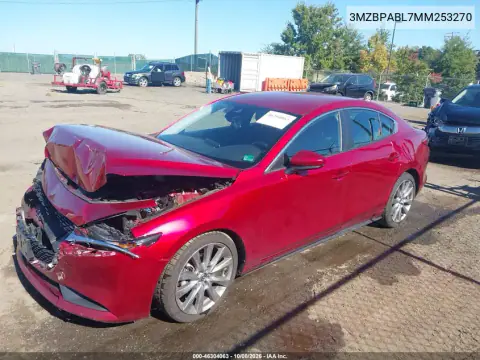 2021 Mazda Mazda3 Select VIN 3MZBPABL7MM253270 фото 2