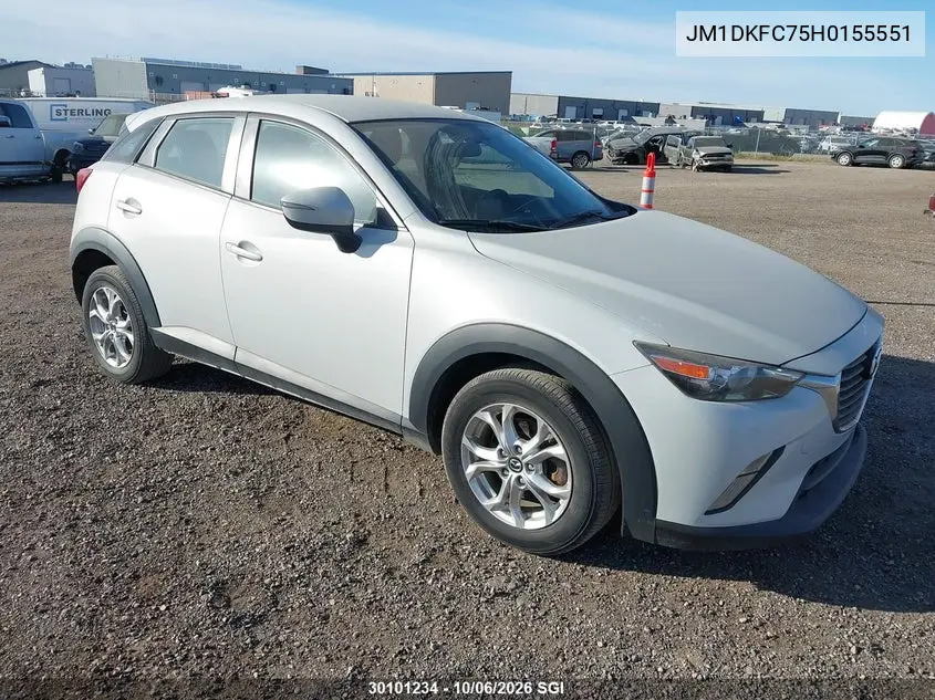 2017 Mazda Cx-3 Touring VIN JM1DKFC75H0155551 фото 2