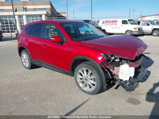 JM3KE4DY5F0487293 — 2015 Mazda CX-5 GT, Передняя часть (Front), фото до ремонта
