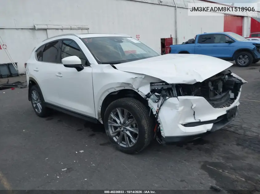 JM3KFADM8K1518906 — 2019 Mazda CX-5, фото 2 с аукциона IAAI, Передняя часть