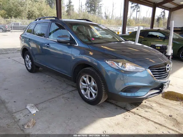 JM3TB3CV6F0466306 — 2015 Mazda CX-9 Touring, Передняя часть слева (Left Front), фото до ремонта