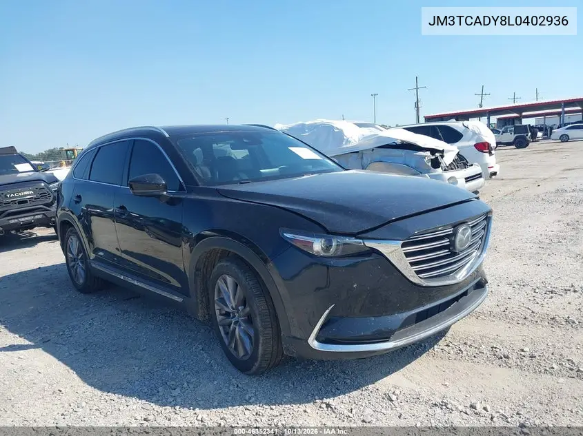 JM3TCADY8L0402936 — 2020 Mazda CX-9, фото 2 с аукциона IAAI, Задняя часть