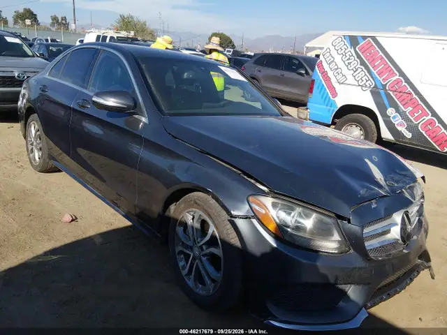55SWF4JB0FU054309 — 2015 Mercedes-Benz C 300 Sport, Передняя часть (Front End), фото до ремонта