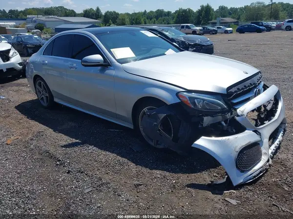55SWF4KB0JU280941 — 2018 Mercedes-Benz C-Klasse, Передняя часть (Front & Rear), фото до ремонта
