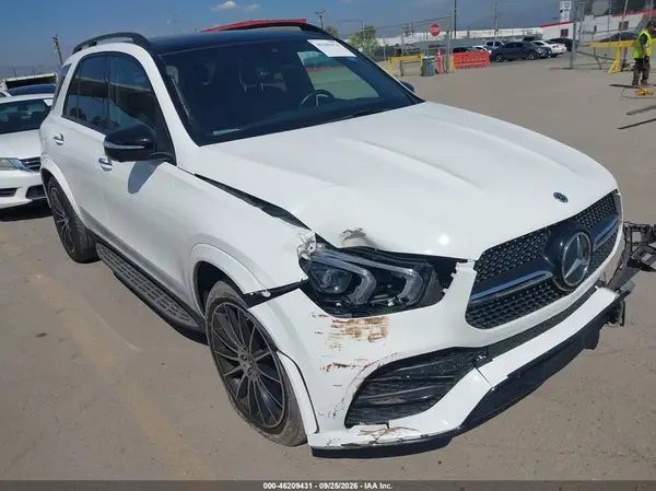 4JGFB4JB0MA374342 — 2021 Mercedes-Benz GLE, Передняя часть (Front End), фото до ремонта