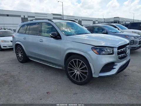 4JGFF5KE6NA677923 — 2022 Mercedes-Benz GLS 450 4MATIC, Град (Hail), фото до ремонта