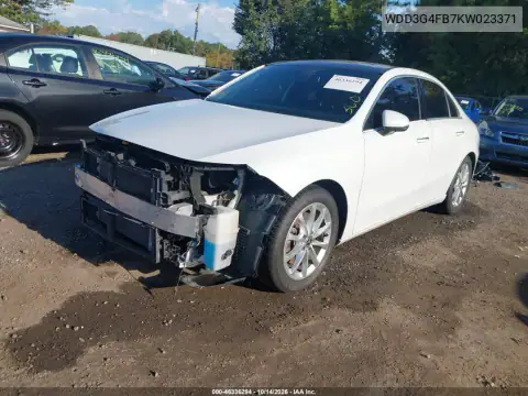 WDD3G4FB7KW023371 — 2019 Mercedes A-Klasse, фото 3 с аукциона IAAI, Передняя часть