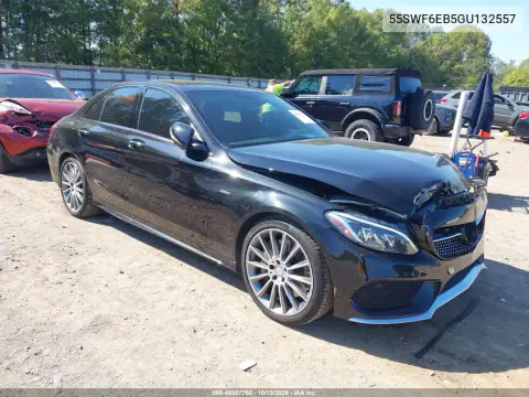 55SWF6EB5GU132557 — 2016 Mercedes C-Klasse AMG, Передняя часть, фото до ремонта