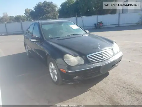 WDBRF61J63A436848 — 2003 Mercedes C-Klasse, Естественный износ, фото до ремонта