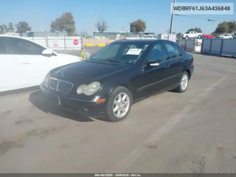 2003 Mercedes-Benz C 240 VIN WDBRF61J63A436848 фото 2
