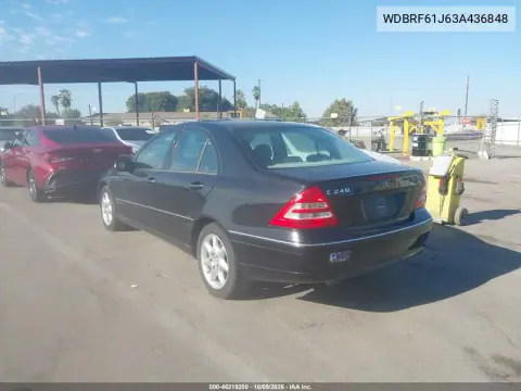 2003 Mercedes-Benz C 240 VIN WDBRF61J63A436848 фото 3