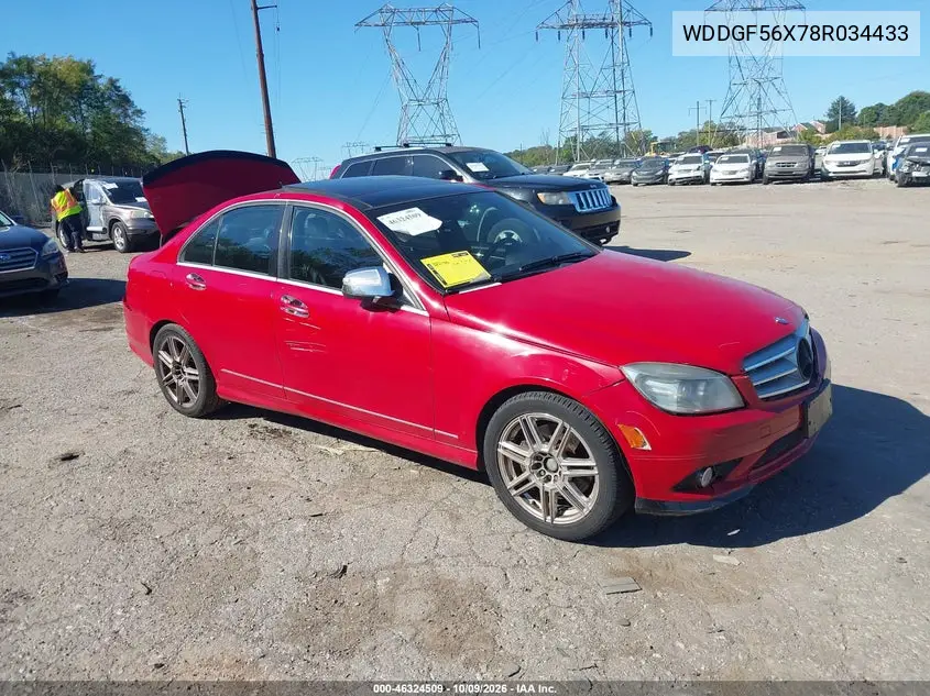 2008 Mercedes-Benz C 350 Sport VIN WDDGF56X78R034433 фото 1