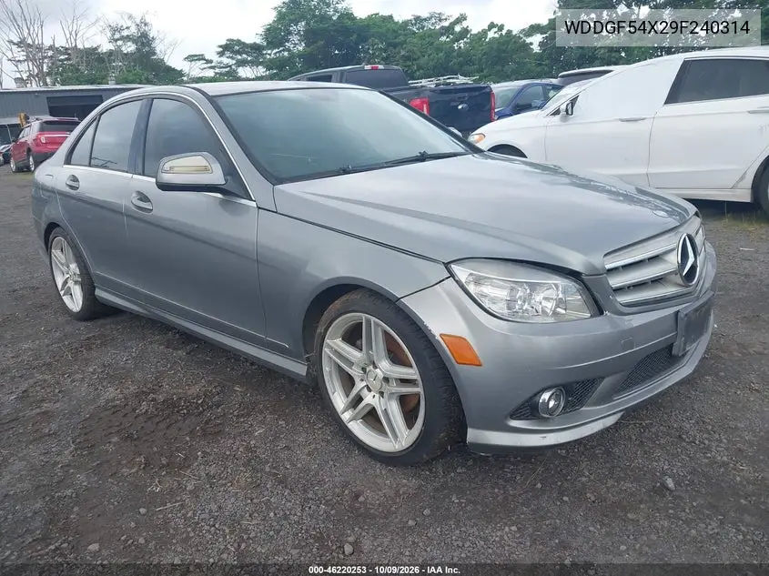 2009 Mercedes-Benz C 300 Sport VIN WDDGF54X29F240314 фото 1
