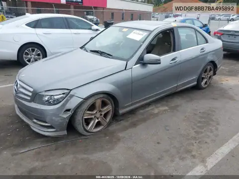 2011 Mercedes-Benz C 300 Luxury 4Matic/Sport 4Matic VIN WDDGF8BB7BA495892 фото 2