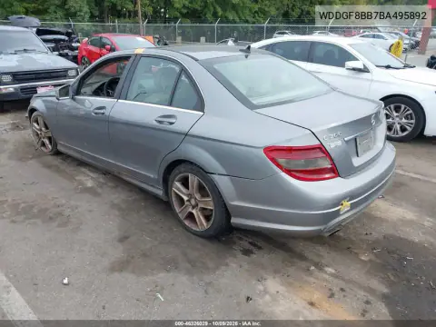 2011 Mercedes-Benz C 300 Luxury 4Matic/Sport 4Matic VIN WDDGF8BB7BA495892 фото 3