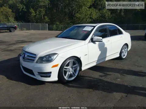 2012 Mercedes-Benz C 250 Sport VIN WDDGF4HB0CR231416 фото 3