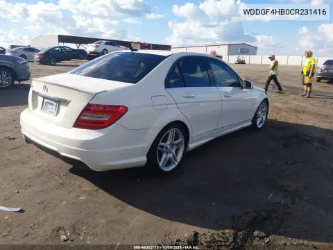 2012 Mercedes-Benz C 250 Sport VIN WDDGF4HB0CR231416 фото 5
