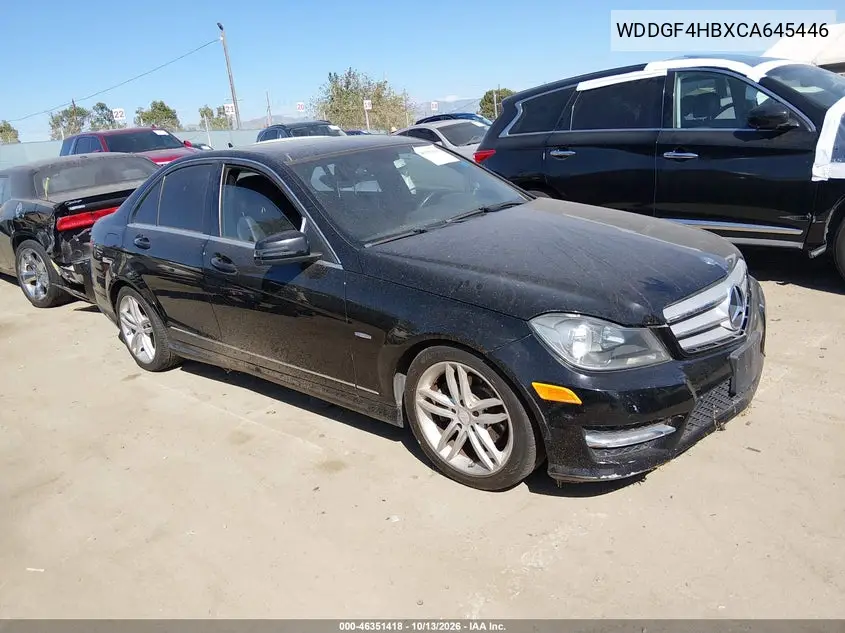WDDGF4HBXCA645446 — 2012 Mercedes C-Klasse, фото 2 с аукциона IAAI 21.10.2026, Естественный износ