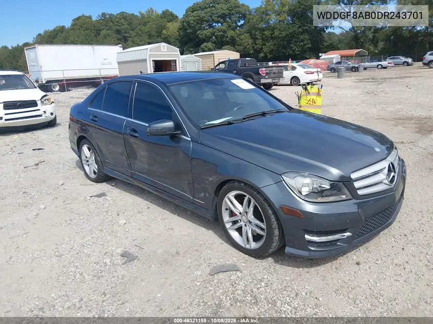 2013 Mercedes-Benz C 300 Sport 4Matic VIN WDDGF8AB0DR243701 фото 2