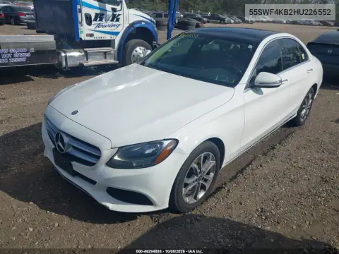 2017 Mercedes-Benz C 300 4Matic VIN 55SWF4KB2HU226552 фото 2