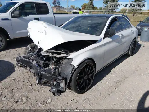 2018 Mercedes-Benz C 300 4Matic VIN 55SWF4KB1JU273660 фото 2