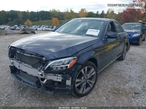 55SWF8EB2KU289838 — 2019 Mercedes C-Klasse, фото 3 с аукциона IAAI, Задняя часть