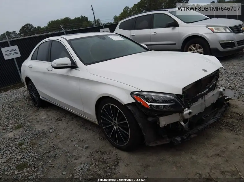 2021 Mercedes-Benz C 300 Sedan VIN W1KWF8DB1MR646707 фото 2