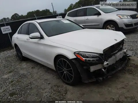 W1KWF8DB1MR646707 — 2021 Mercedes C-Klasse, Передняя часть, фото до ремонта