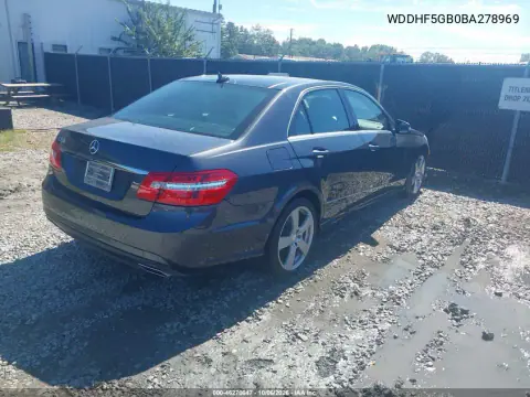 2011 Mercedes-Benz E 350 VIN WDDHF5GB0BA278969 фото 4