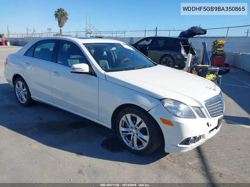 WDDHF5GB9BA350865 Mercedes E-Klasse 2011 — повреждение Передняя часть, фото до ремонта