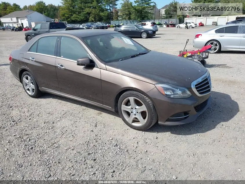 2014 Mercedes-Benz E 350 VIN WDDHF5KB3EA892796 фото 1