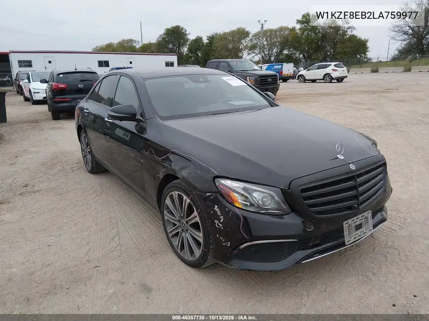 2020 Mercedes-Benz E 350 4Matic VIN W1KZF8EB2LA759977 фото 2