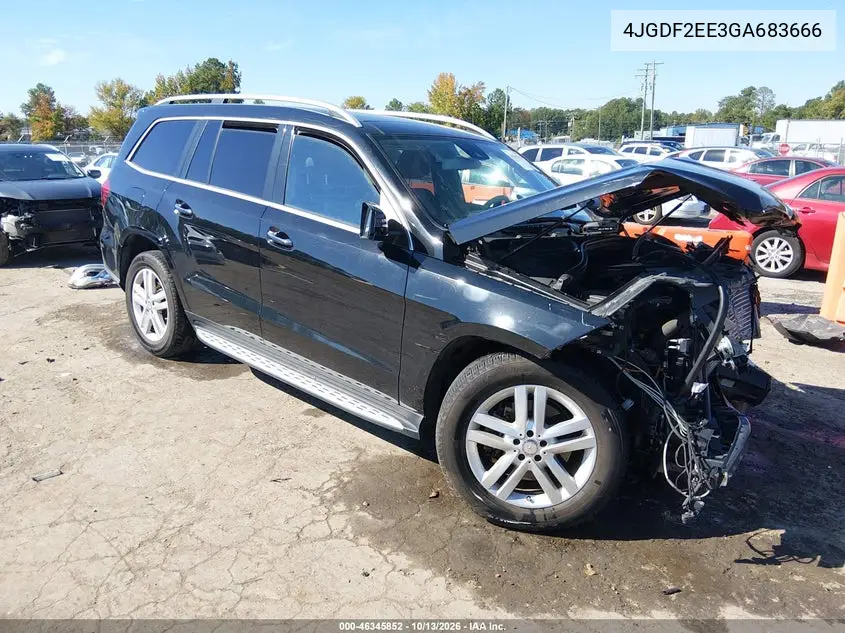 4JGDF2EE3GA683666 Mercedes GL-Klasse 2016 — повреждение Повреждение двигателя, фото до ремонта