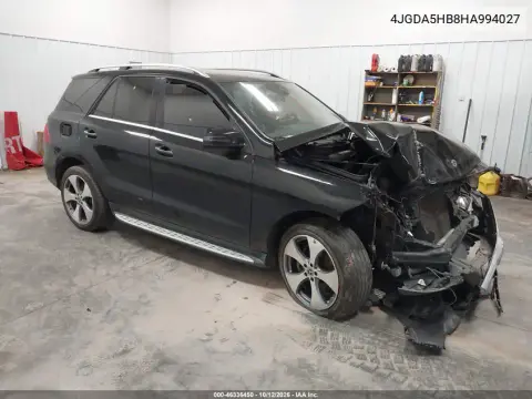 4JGDA5HB8HA994027 — 2017 Mercedes GLE, Передняя часть, фото до ремонта