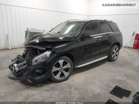 2017 Mercedes-Benz Gle 350 4Matic VIN 4JGDA5HB8HA994027 фото 2