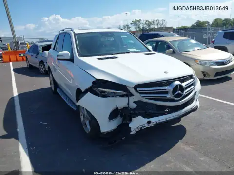 4JGDA5HB3JB013649 — 2018 Mercedes GLE, Не указано, фото до ремонта