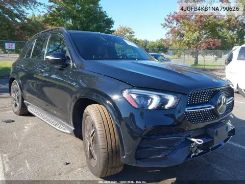 4JGFB4KB1NA790626 — 2022 Mercedes GLE, Задняя часть, фото до ремонта